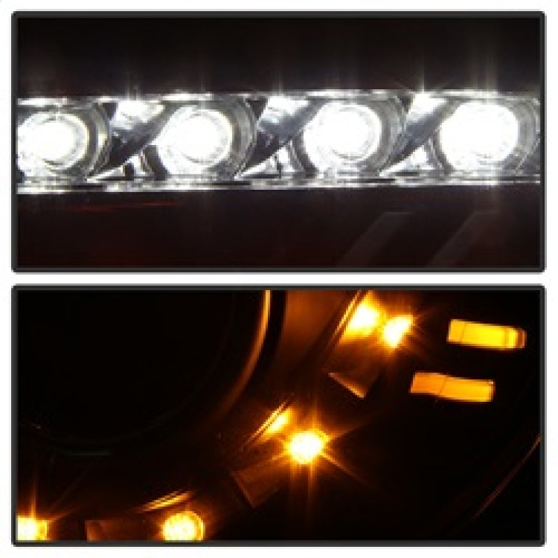 Spyder 5075413 fits Scion 12-14 FRS Projector Headlights DRL LED Black PRO-YD-S