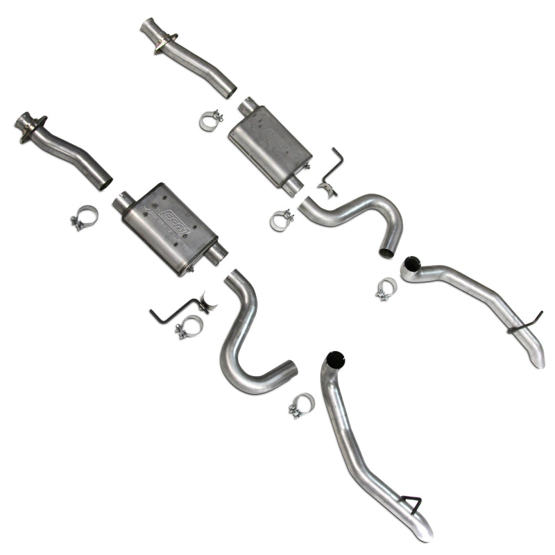 BBK  3002 Mustang GT Cat Back Kit Varitune Mufflers - Aluminized turn downs