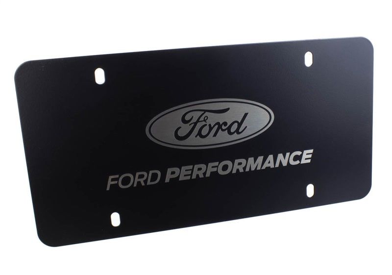 fits Ford Racing M-1828-LB Black Stainless Steel Marque Plate