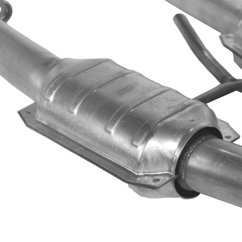 BBK  1509 Mustang 5.0 Short Mid H Pipe With Catalytic Converters 2-1/2 For  Long