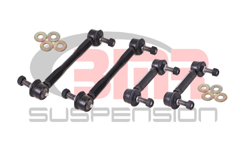 BMR ELK012 S550 Mustang Front and Rear Sway Bar End Link Kit - Black