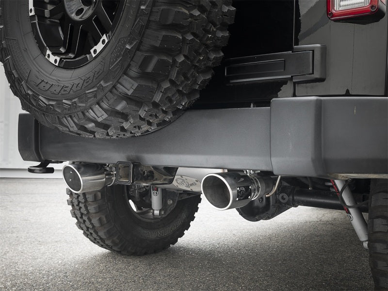 AFE 49-48061-P Series 2.5in 409 SS Axle-Back Exhaust w/Polished Tips 07+ fits J