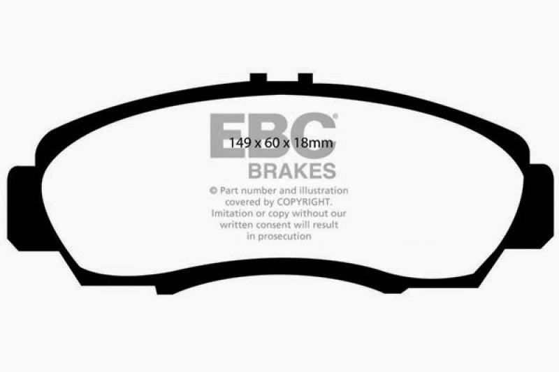 EBC DP21610 fits Acura 01-03 CL 3.2 Greenstuff Front Brake Pads