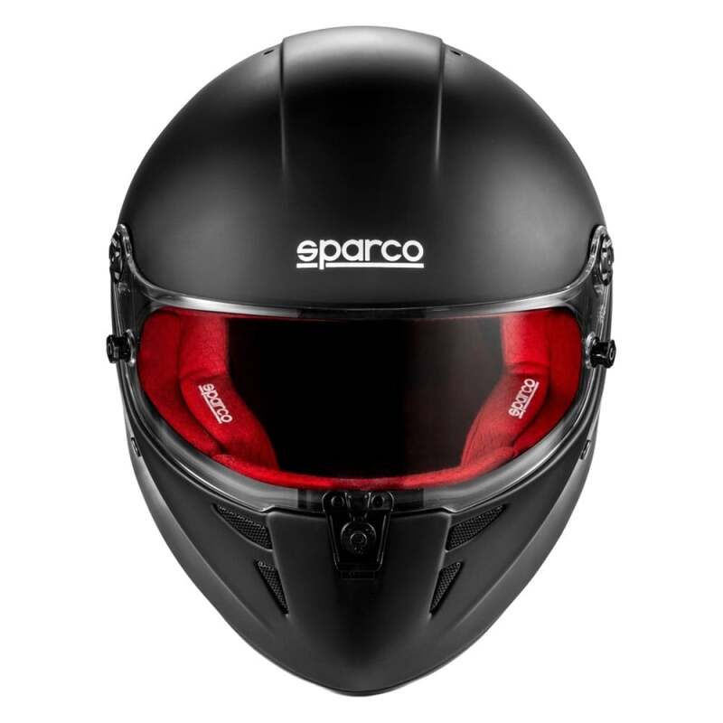 SPARCO BRH0007B0K1200L Stealth RF Helmet - Large - Matte Black/Red