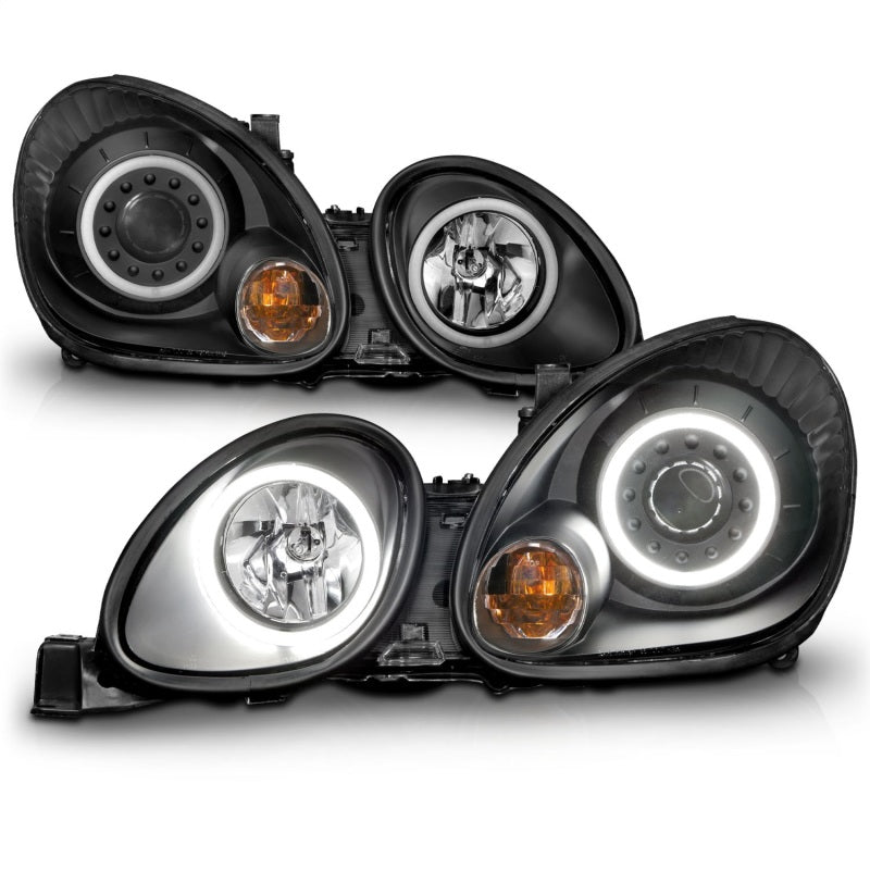 ANZO 121144 1905 fits Lexus 98-20 Gs300 Projector Headlights w/ Halo Black