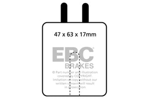 EBC DP2120 59-65 Aston Martin DB4 3.7 Vantage Greenstuff Front Brake Pads