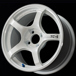 Advan YAD6F35AWMR TC4 16x7.5 / +35 Offset / 4x100 / 63mm Bore / Racing White Metallic and Ring