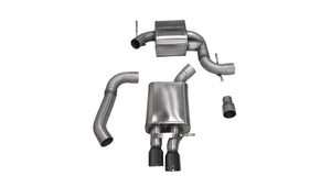 CORSA Performance 14598BLK Corsa 06-10 Volkswagen GLI Mk5 Black Touring 3.0in Cat-Back Single Rear Exitn Black Pro-Series