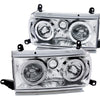 ANZO 111092 1994 fits Toyota 91-19 Land Cruiser Crystal Headlights w/ Halo Chrome