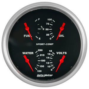 AutoMeter 3912 Autometer Sport-Comp Quad 5in. - 240 OhmE-33 OhmF