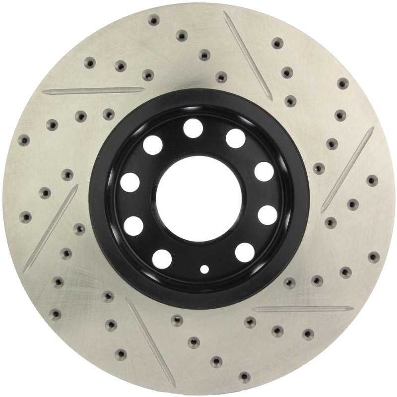 Stoptech 127.33039R 96-7/04 Audi A4 / 95-01 A6 / 7/98-05 VW Passat Right Front Slotted and Drilled Rotor