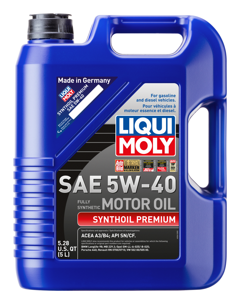 LIQUI MOLY 2041 5L Synthoil Premium Motor Oil SAE 5W40