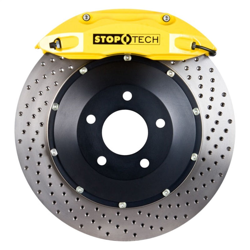 StopTech 83.055.0043.82 fits Acura 91-05 NSX Rear BBK w/Yellow ST-40 Calipers Drilled 328x28mm Rotors Pads SS Lines