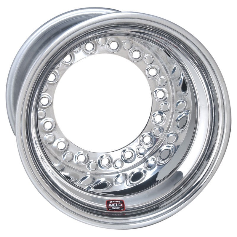 Weld  558-5024M Wide 5 XL Direct Mount 15x10 / 5x10.25 BP / 4in. BS Polished Ass