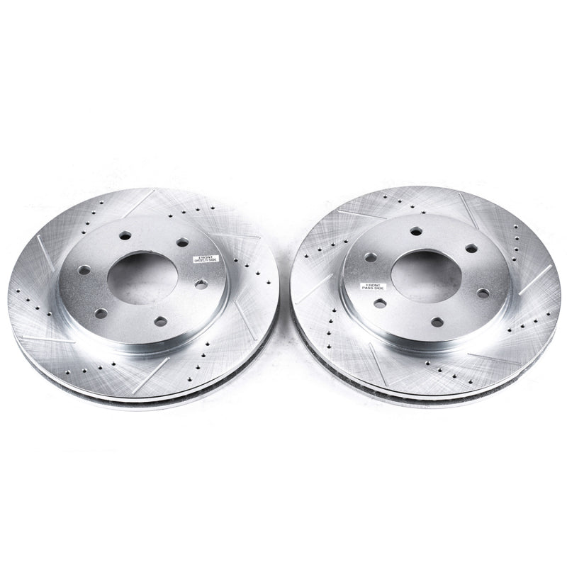 PowerStop fits Infiniti 04-05 QX56 Front Evolution Drilled & Slotted Rotors -