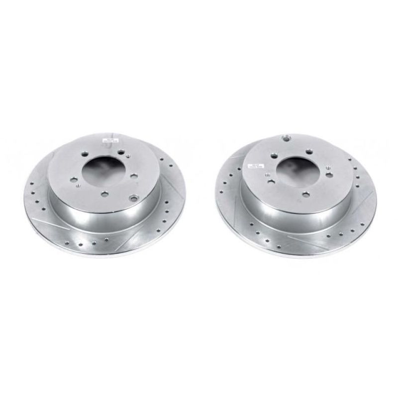 PowerStop fits Mitsubishi 09-15 Lancer Rear Evolution Drilled & Slotted Rotors -