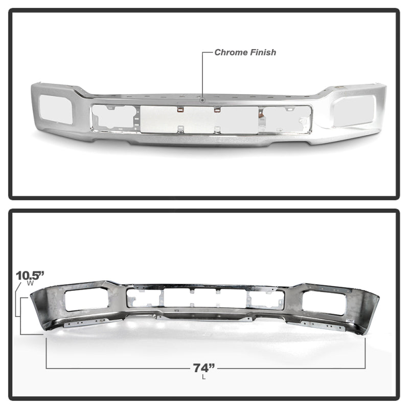 Spyder 9948435 fits Ford 18-20 F150 XLT/Lariat w/ Fog Lights Hole Front Bumper