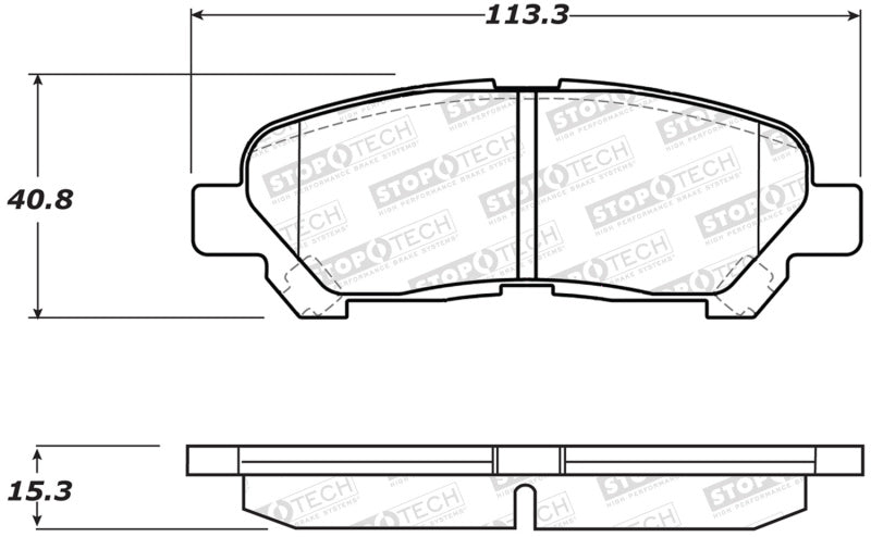 Stoptech 308.1325 Street Brake Pads - Front