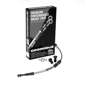 Goodridge HD0137-1FC-CL10 18-21 HD FLSL SLIM (w/ABS) +10in Clear Brake Line Kit w/Stainless Steel Fittings