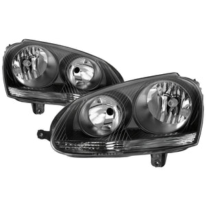 xTune 9039966 fits Volkswagen Golf 06-09 OEM Style Headlights Black - OEM Black