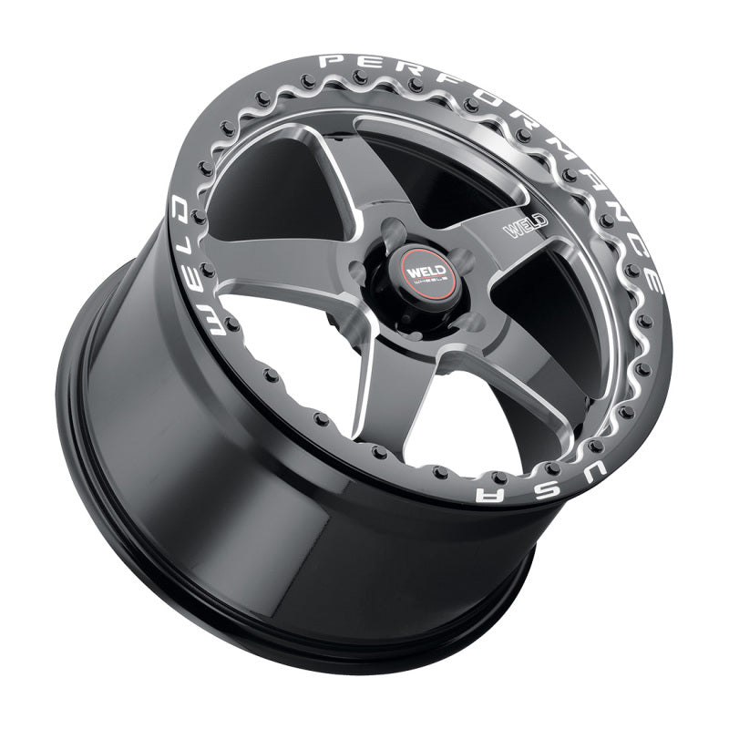 Weld  S90470086P10 S904 17X10 Ventura Drag Beadlock 5X135 ET10 BS5.9 Gloss Black