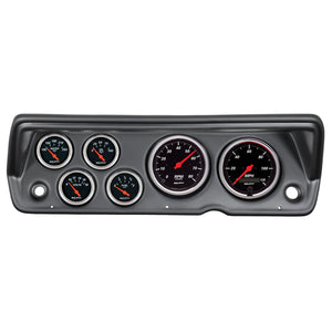 AutoMeter 7031-DB Autometer Designer Black 70-76 Duster/Demon/Dart Dash Kit 6pc Tach / MPH / Fuel / Oil / WTMP / Volt