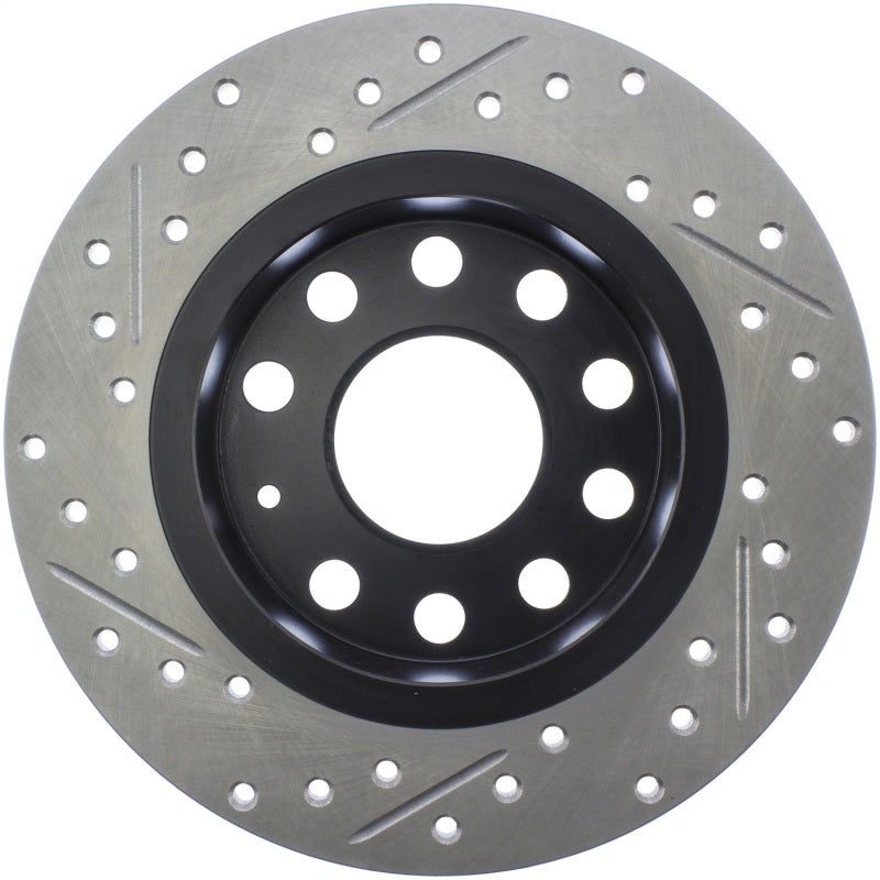 Stoptech 127.33135L 11-17 Volkswagen Jetta /Golf / Golf GTI Slotted & Drilled Rear Left Rotor