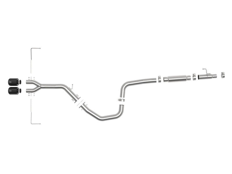 AFE 49-37011-B  Exhaust Cat-Back 19-20 fits Hyundai Veloster 304SS Black Dual T