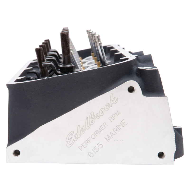 Edelbrock 61559 Single Marine BBC Rect Port Head w/ Valves