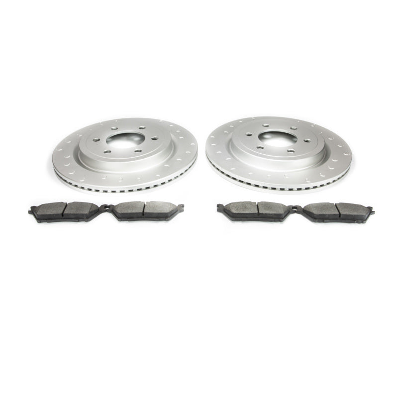 Alcon BKR3430X1227 Raptor/ 18-20 F-150 Rear Pad and Rotor Kit (Use with Stock Calipers) w/ Elect Park Brake