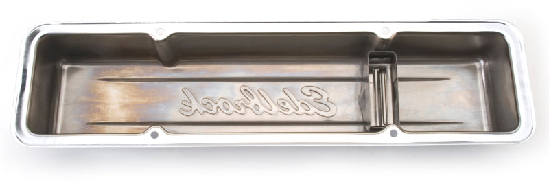 Edelbrock 4449 Valve Cover Signature Series fits Chevrolet 1959-1986 262-400 CI V8 Low Chrome