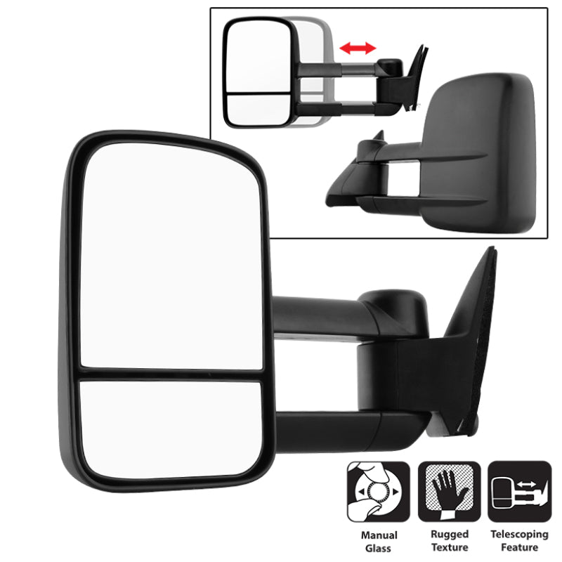 9932854 Xtune fits Chevy 88-98 C10 Manual Extendable Manual Adjust Mirror Left