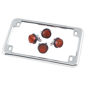 Chris Products 602 License Plate Frame With Reflectors  Red