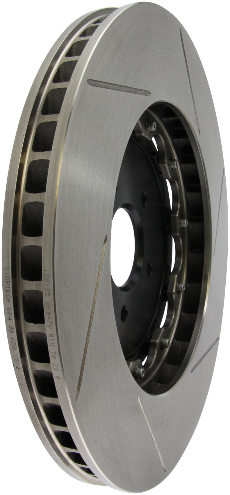 Stoptech 129.42104.14 09-11 Nissan GT-R Front Right Slotted Bare Iron 380x34mm AeroRotor Kit