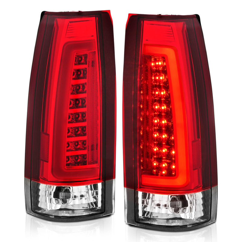 ANZO 311346 1900 fits Cadillac 99-20 Escalade LED Taillights Chrome Housing Red/Clear Lens Pair