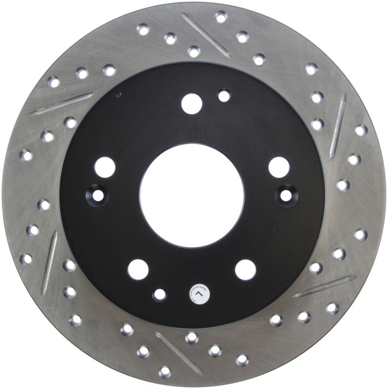 Stoptech 127.40042L 02-06 fits Acura RSX Incl. Type S / 97-01 Integra Type R Slotted & Drilled Left Rear Rotor
