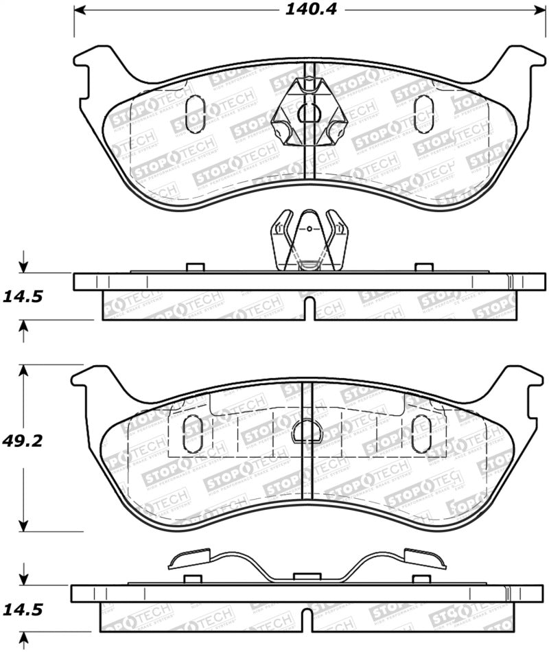 Stoptech 305.0881 Street Select Brake Pads