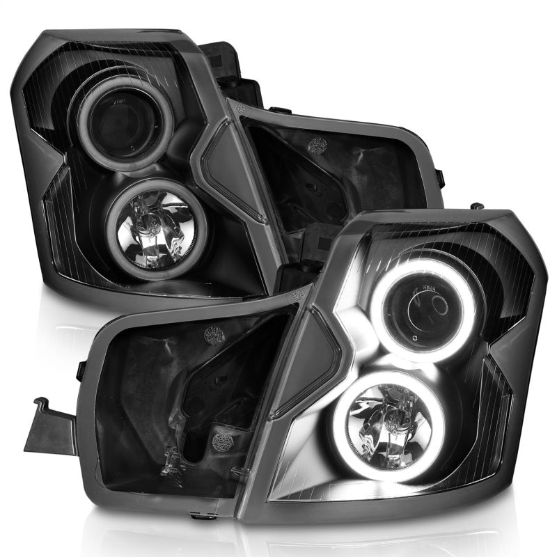 ANZO 121417 2007 fits Cadillac 03-20 Cts Projector Headlights w/ Halo Black (CCFL)