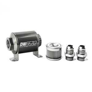 DeatschWerks 8-03-070-010K-10 Stainless Steel 10AN 10 Micron Universal Inline F