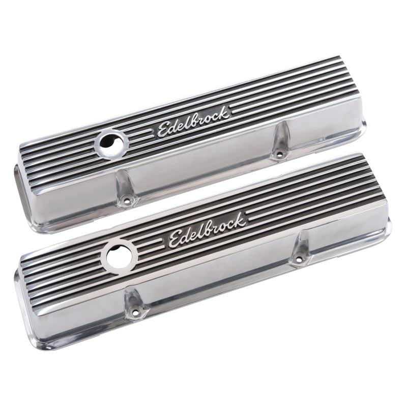 Edelbrock 4262 Valve Cover Elite II Series fits Chevrolet 1959-1986 262-400 CI V8 Low Polished