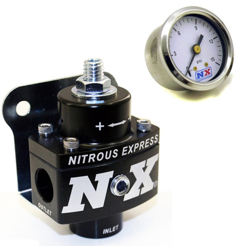 Nitrous Express 15952 Fuel Pressure Regulator Non Bypass w/Fuel Pressure Gauge