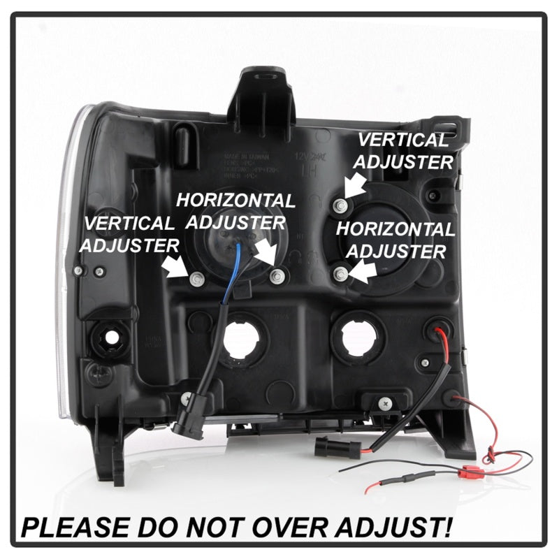 Spyder 5086037 fits GMC 07-13 Sierra 1500-3500 Ver 2 Proj Headlights - DRL LED