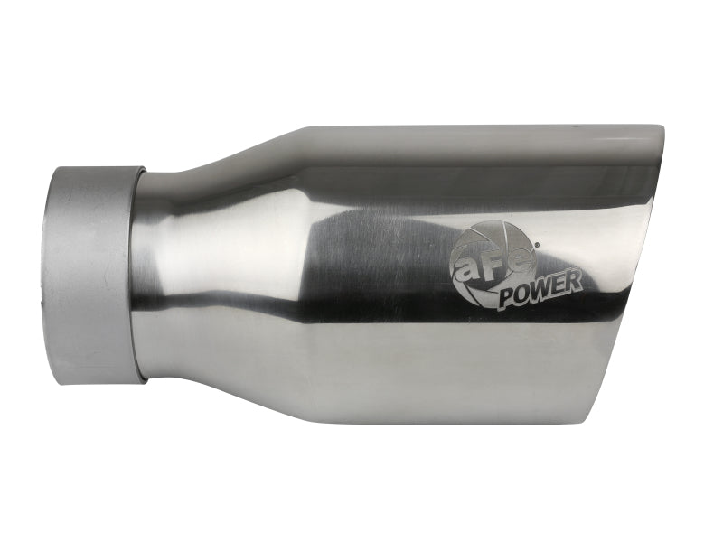 AFE 49T30454-P093 orce-Xp Univ 304 SS Double-Wall Clamp-On Exhaust Tip - Polish