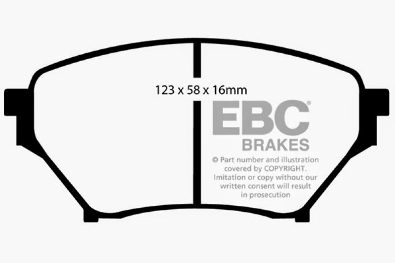 EBC DP21452 fits Mazda 01-03 Miata MX5 1.8 (Sports Suspension) Greenstuff Front Brake Pads