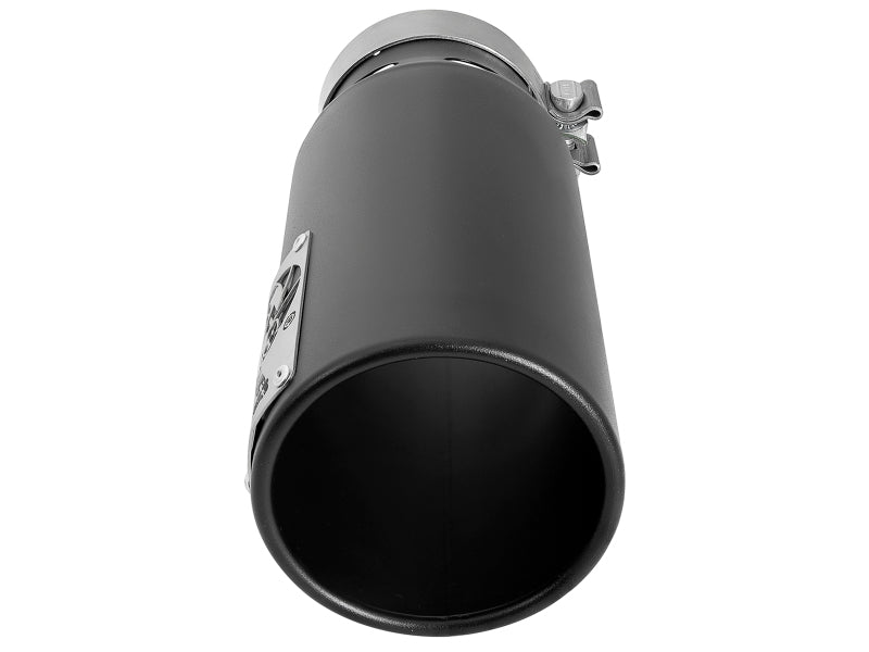 AFE 49T40501-B122  4S 4in SS Intercooled Exhaust Tip - Black 4in In x 5in Out x