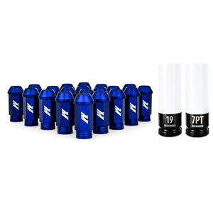 Mishimoto MMLG-1220-23LBL Aluminum Locking Lug Nuts 1/2 X 20 23pc Set Blue