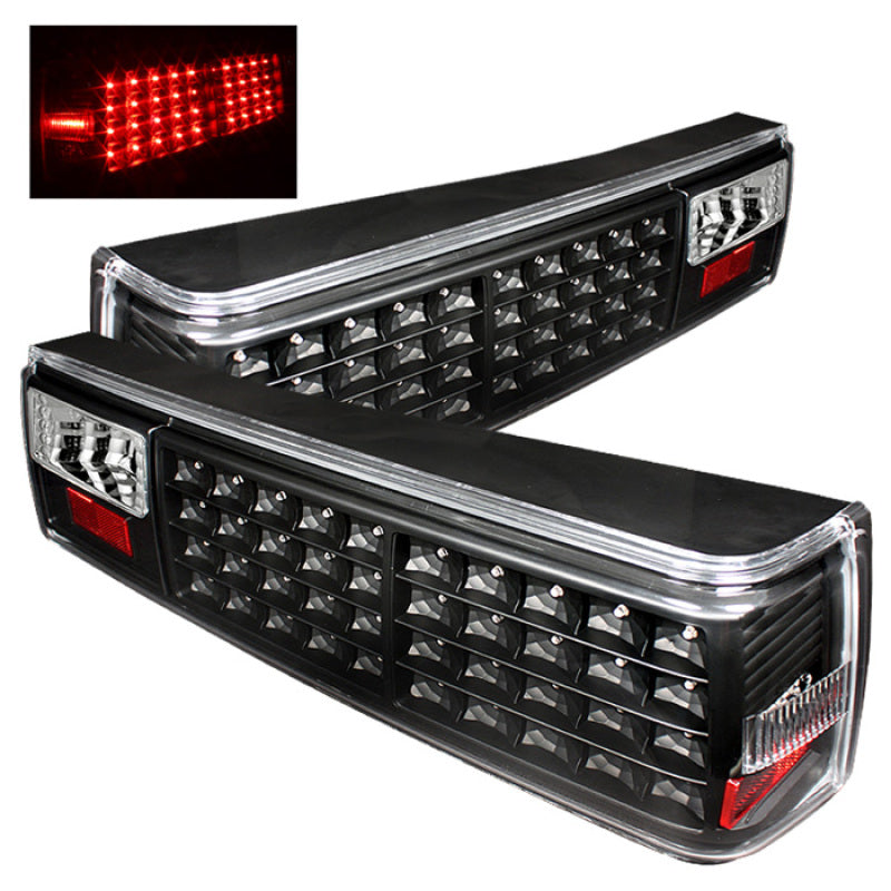 Xtune 5012975 fits Ford 87-93 MUStang LED Tail Lights Black ALT-ON-FM87-LED-BK