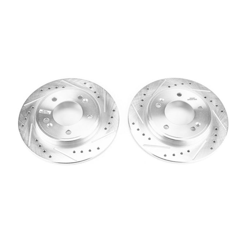 PowerStop fits Hyundai 17-19 Ioniq Rear Evolution Drilled & Slotted Rotors -