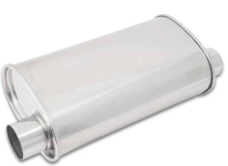 Vibrant 1129 Power Oval Muffler 5in x 9in x 15in - 2.5in inlet/outlet (Offset-O