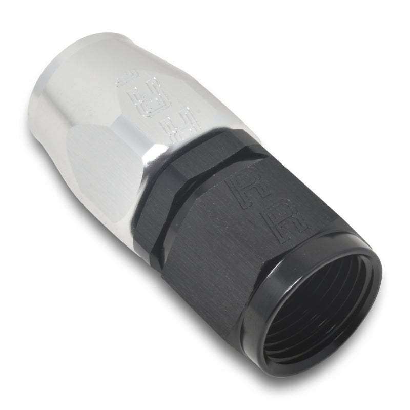 Russell 610023 Performance -6 AN Black/Silver Straight Full Flow Hose End